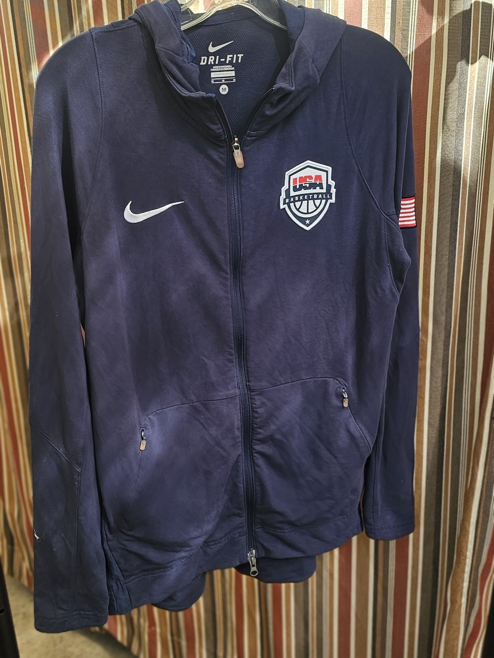 Nike Navy USA Basketball Dri-FIT Full-Zip Hoodie